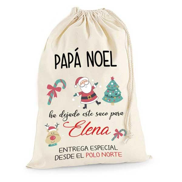 Saco Navidad Personalizado Papa Noel – Al natural complementos