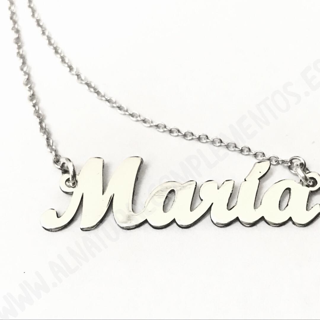 Collar Personalizado Nombre en plata