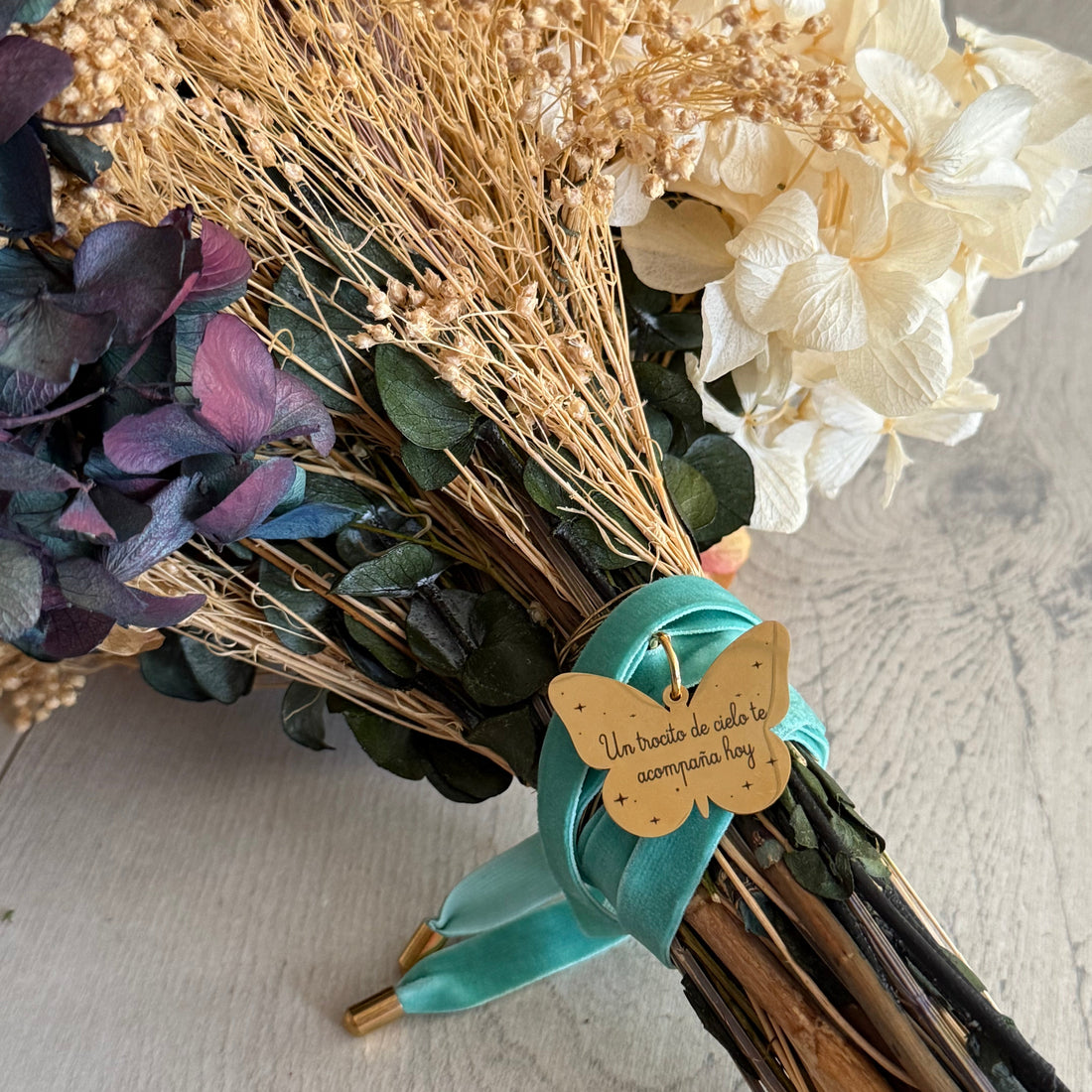 Medalla para ramo mariposa | Placa ramo novia mariposa personalizada