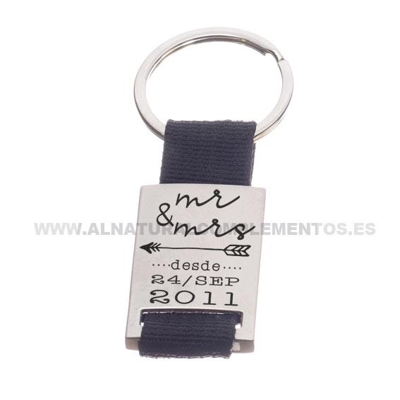 Llaveros personalizados para detalle de boda