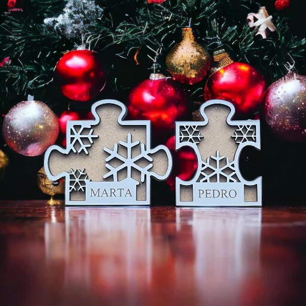 Pareja de bolas de Navidad Puzzle