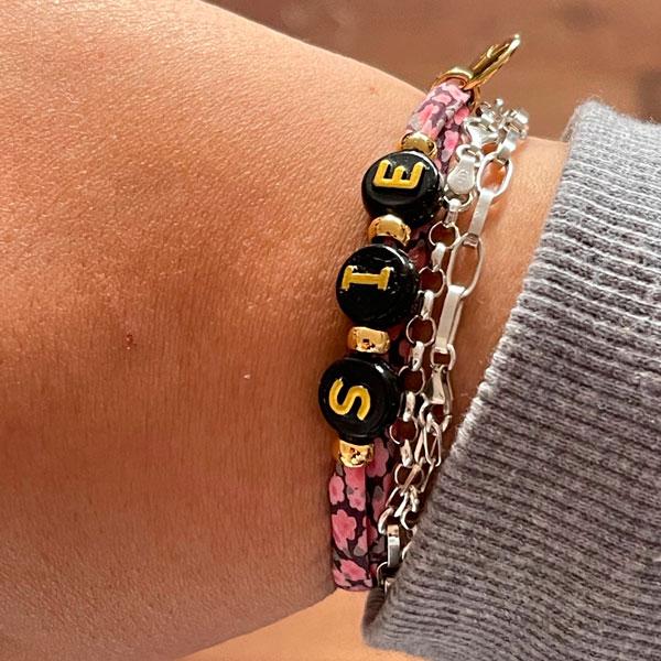 Pulsera LIBERTY LETTERS BLACK