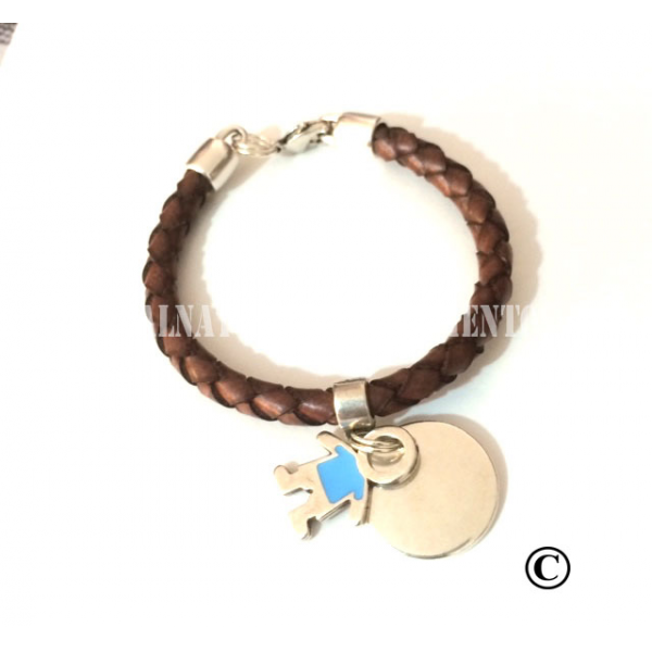 Pulsera personalizable cuero niños